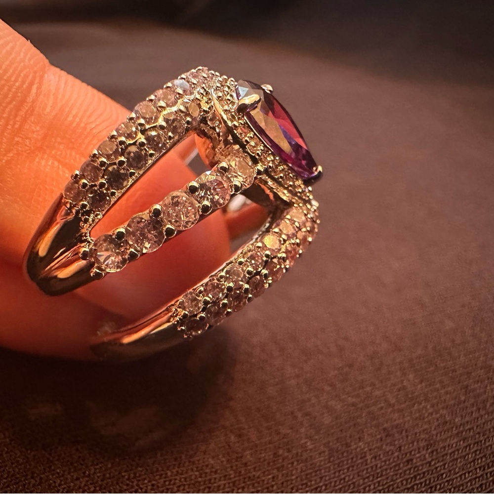With Pure Confidence Amethyst Statement Ring - image 3